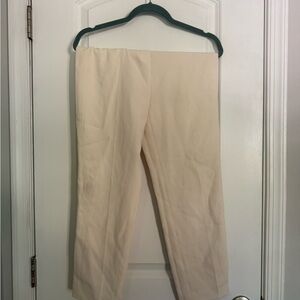 Theory Cream Ankle Cropped Pants